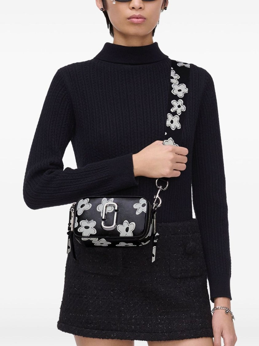 Marc Jacobs Floral Patterned Black Shoulder Bag