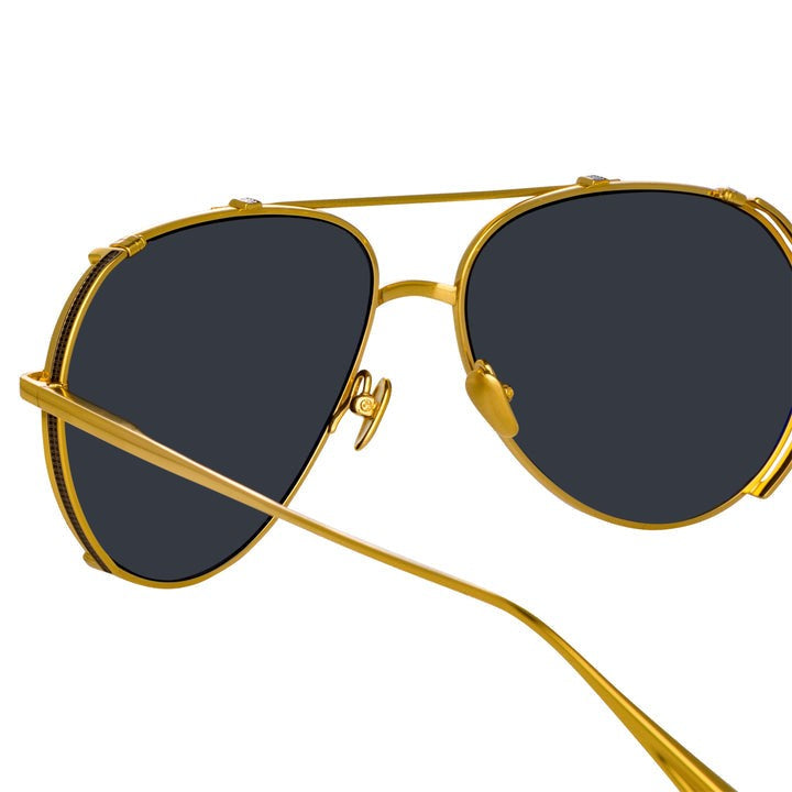 Linda Farrow Newman Aviator Sunglasses In Y