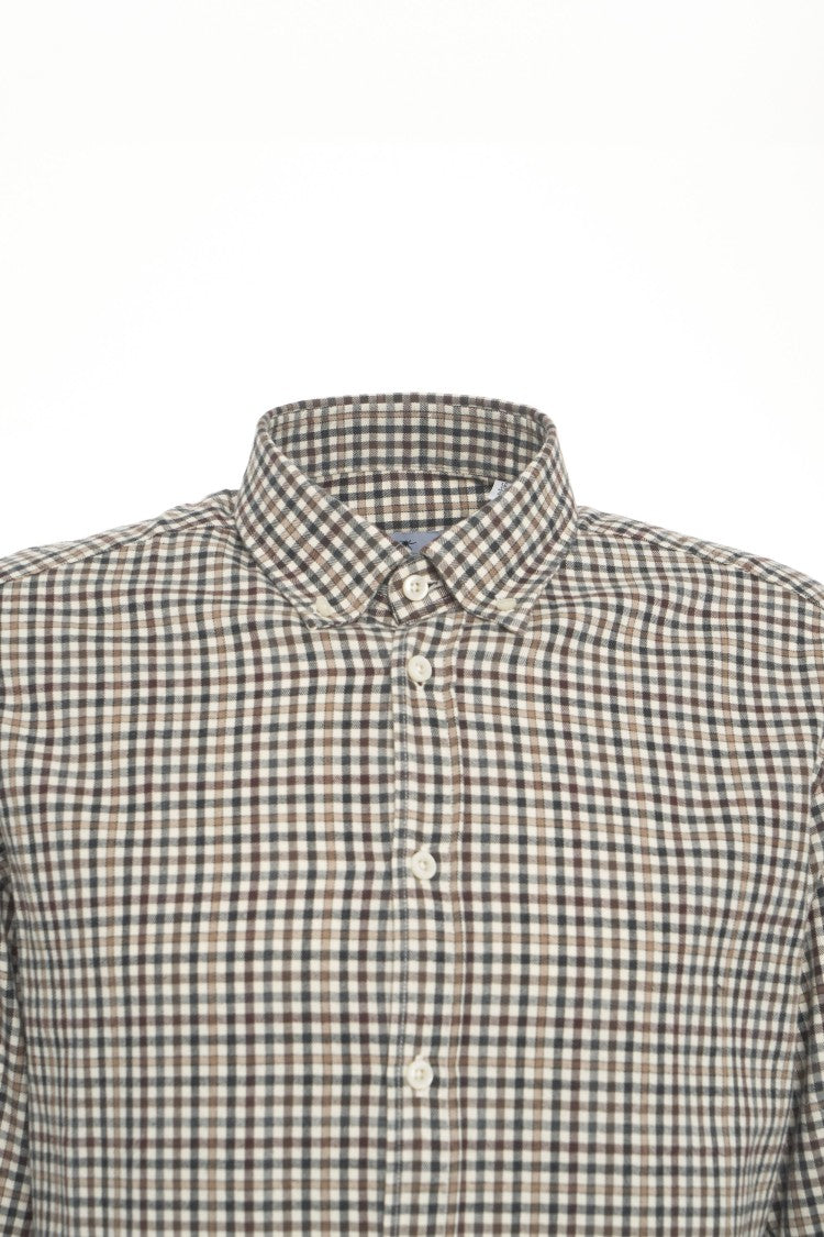 Bastoncino Checkered Shirt With Classic Button-Down Collar And Buttoned Cuffs