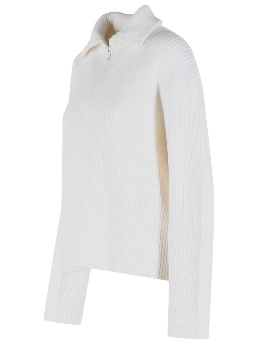 Courrèges White Merino Wool Sweater