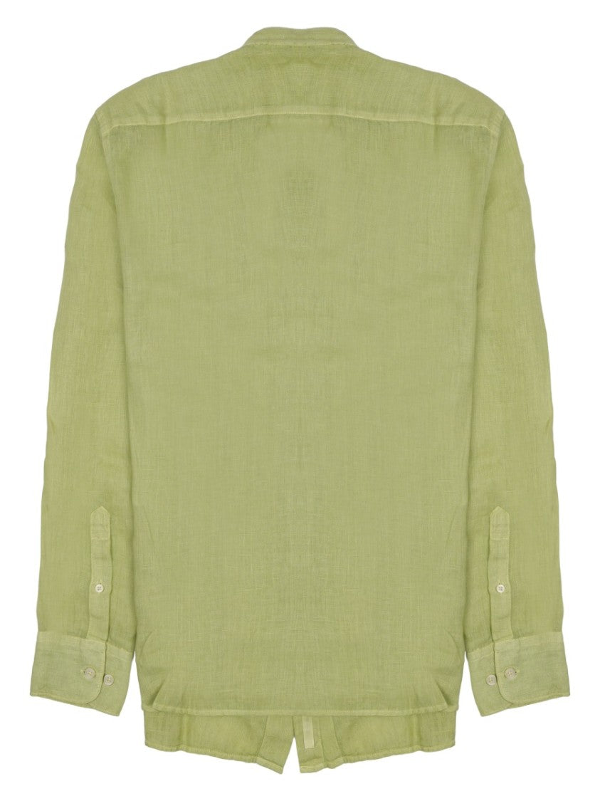120% Lino Neutrals Slim Fit Cotton Shirt