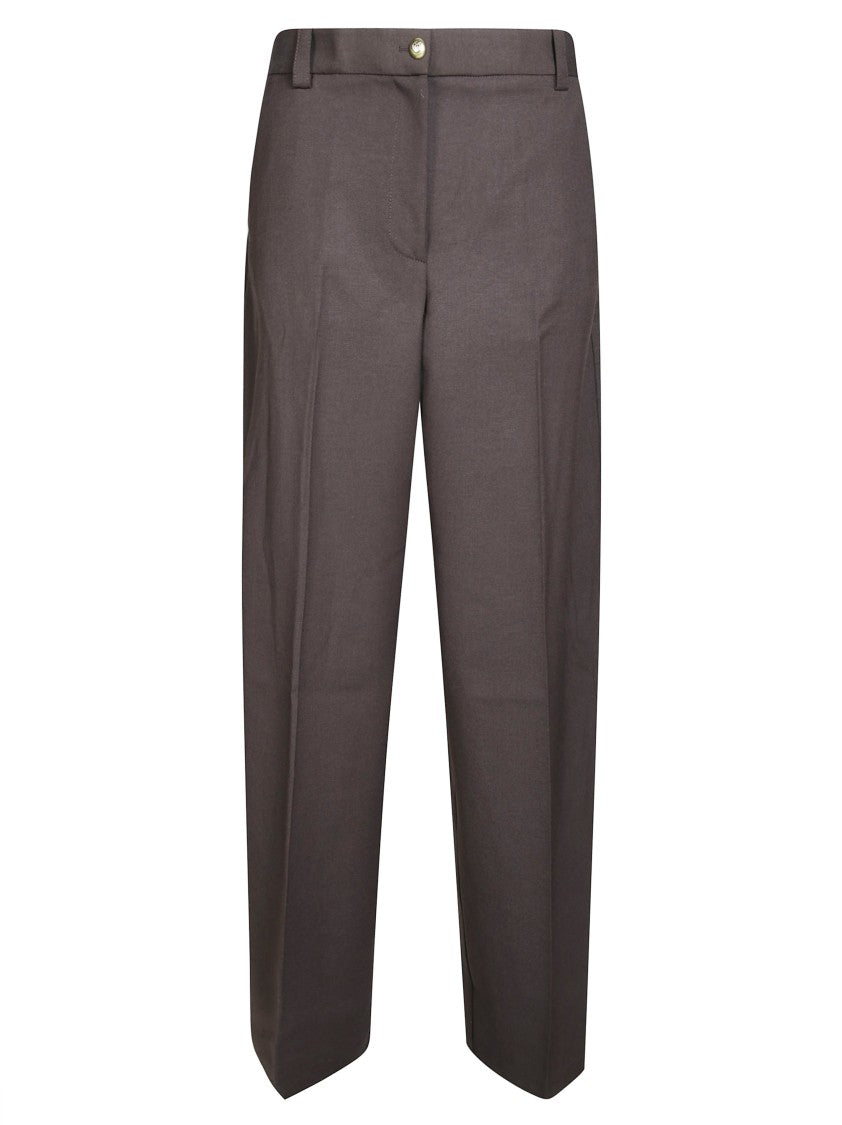 Pinko Balbino Diagonale Embossed Mid-Rise Trousers