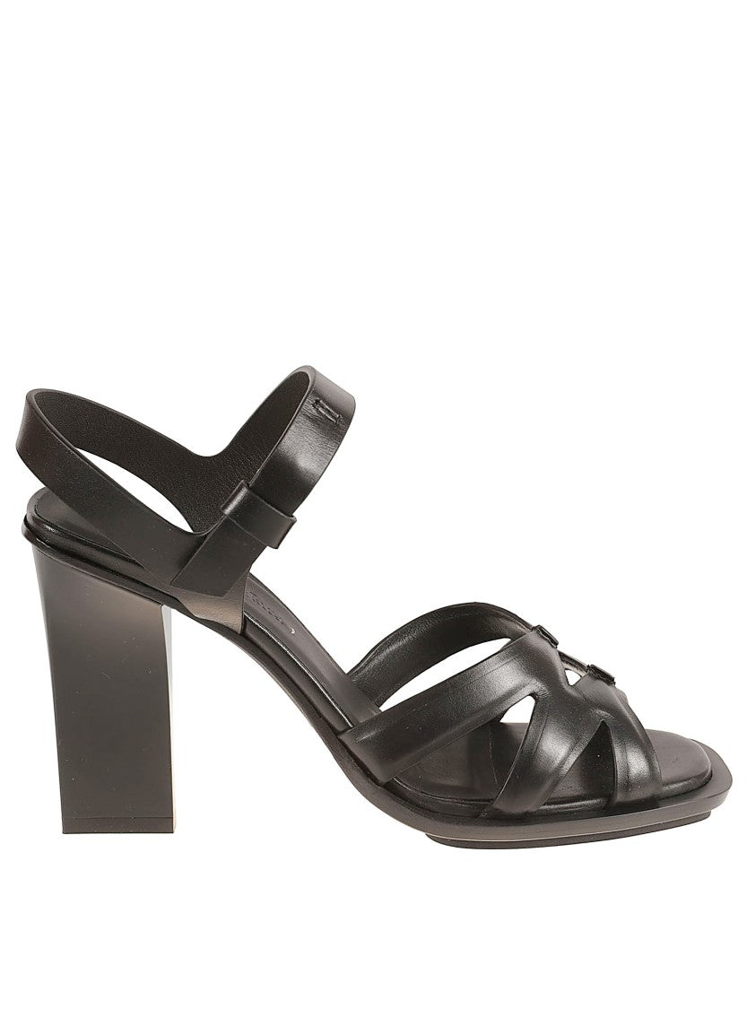 Max Mara Crisscross Strap Open-Toe Heels