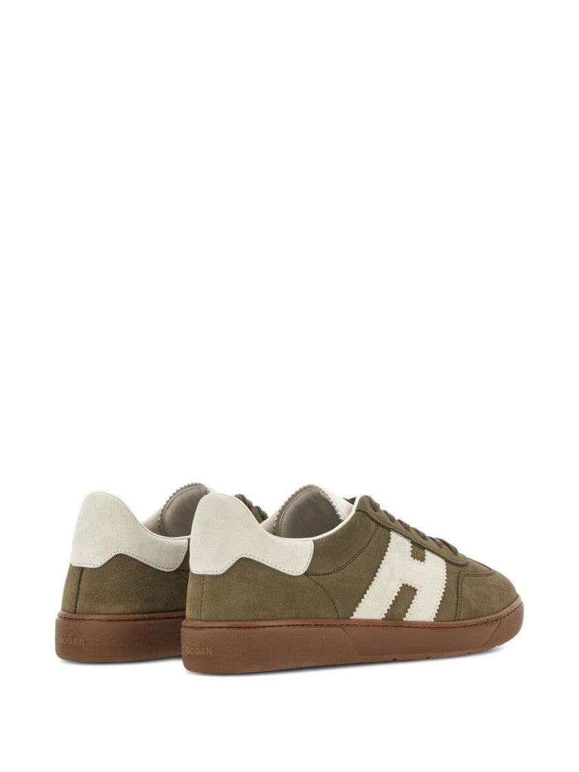 Hogan Moss Green Leather Sneakers