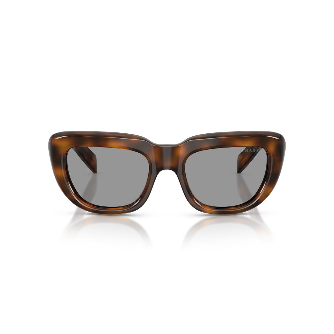 Prada 0Pr D07s Oversized Rectangular Frame Tortoiseshell Sunglasses