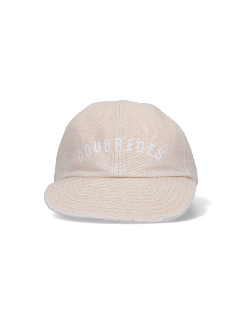 Courrèges Logo Baseball Cap – Beige
