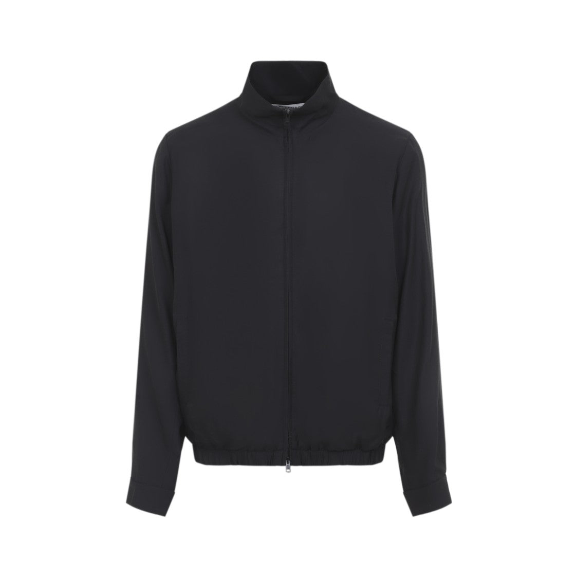 Our Legacy Black Cupro Blend Jacket With Stand Collar