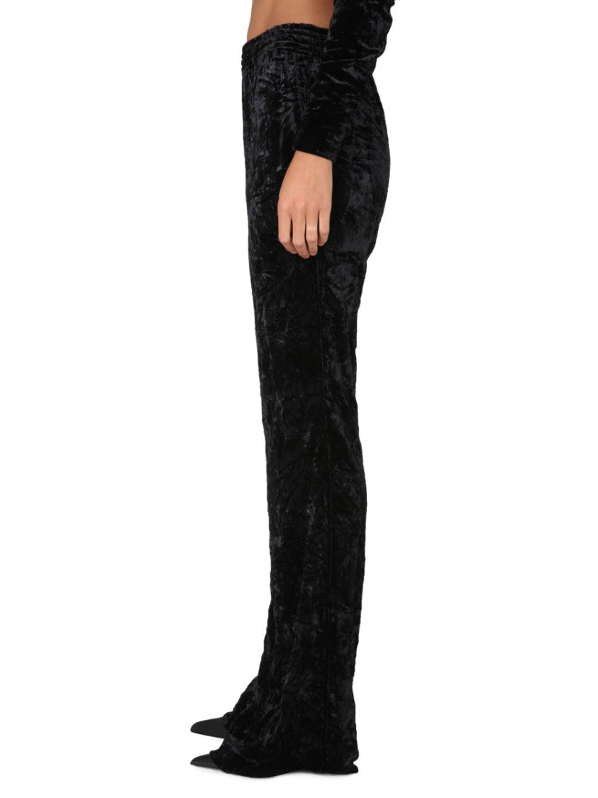 Saint Laurent Relaxed Wide-Leg Pants With Elastic Waistband