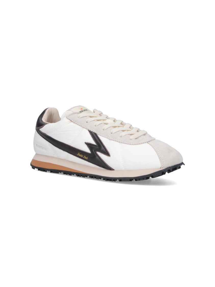 Master Of Arts Low-Profile Sneakers With Black Lightning Bolt Accents