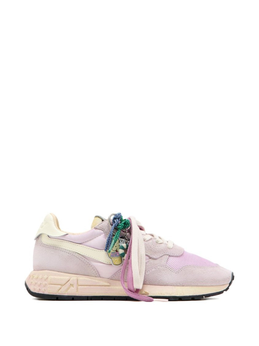 Autry Lilac Sneakers With Contrasting Panels And Charm Detail