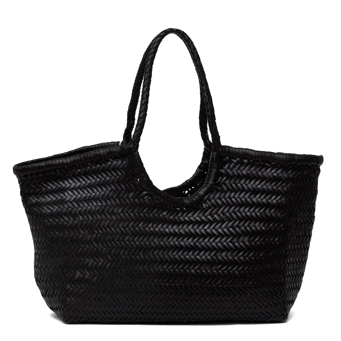 Dragon Diffusion Nantucket Big Handwoven Buffalo Leather Tote Bag