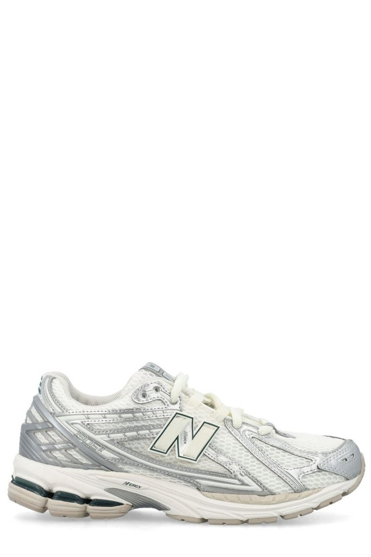 New Balance Low-Top Sneakers With Silver Accents And Cushioned Sole