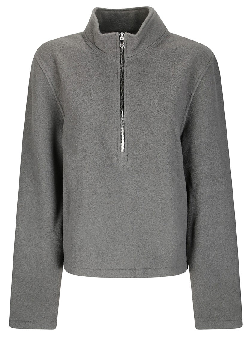 Rier Wool Fleece Sweatshirt With High Collar