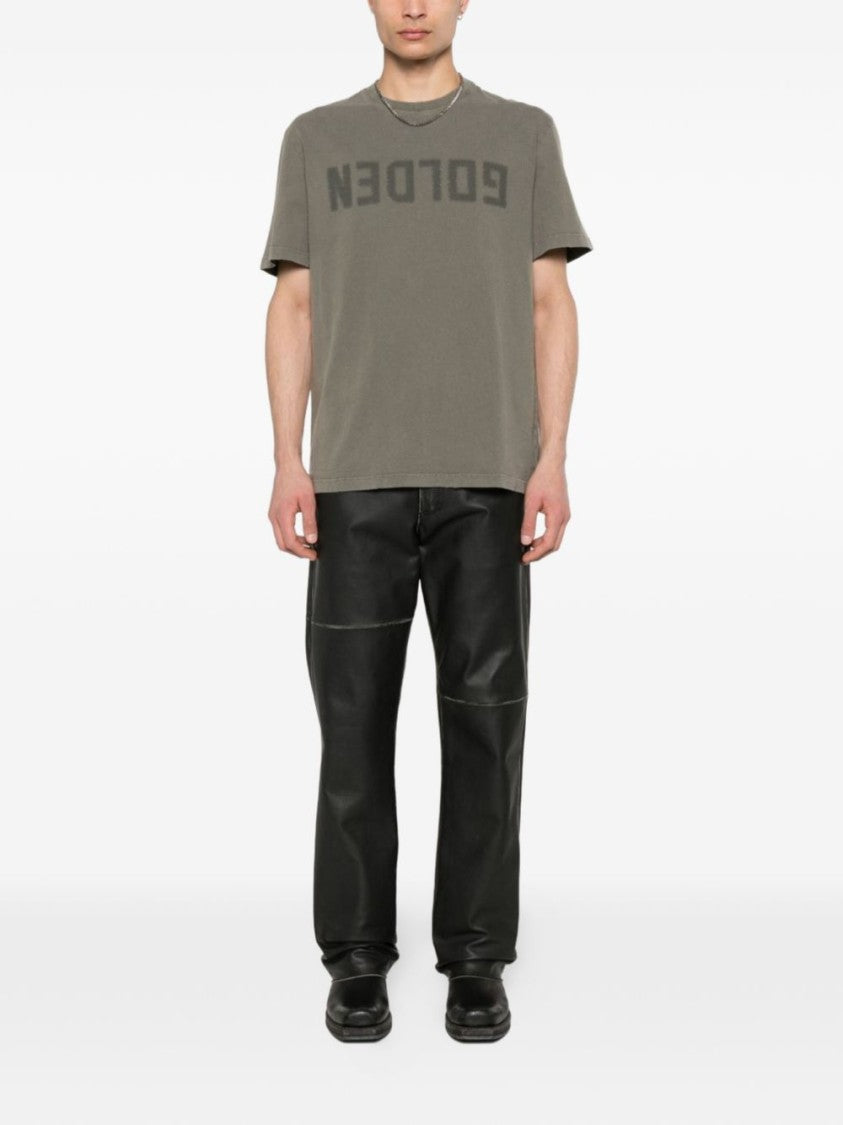 Golden Goose Golden Regular Distressed Cotton T-Shirt