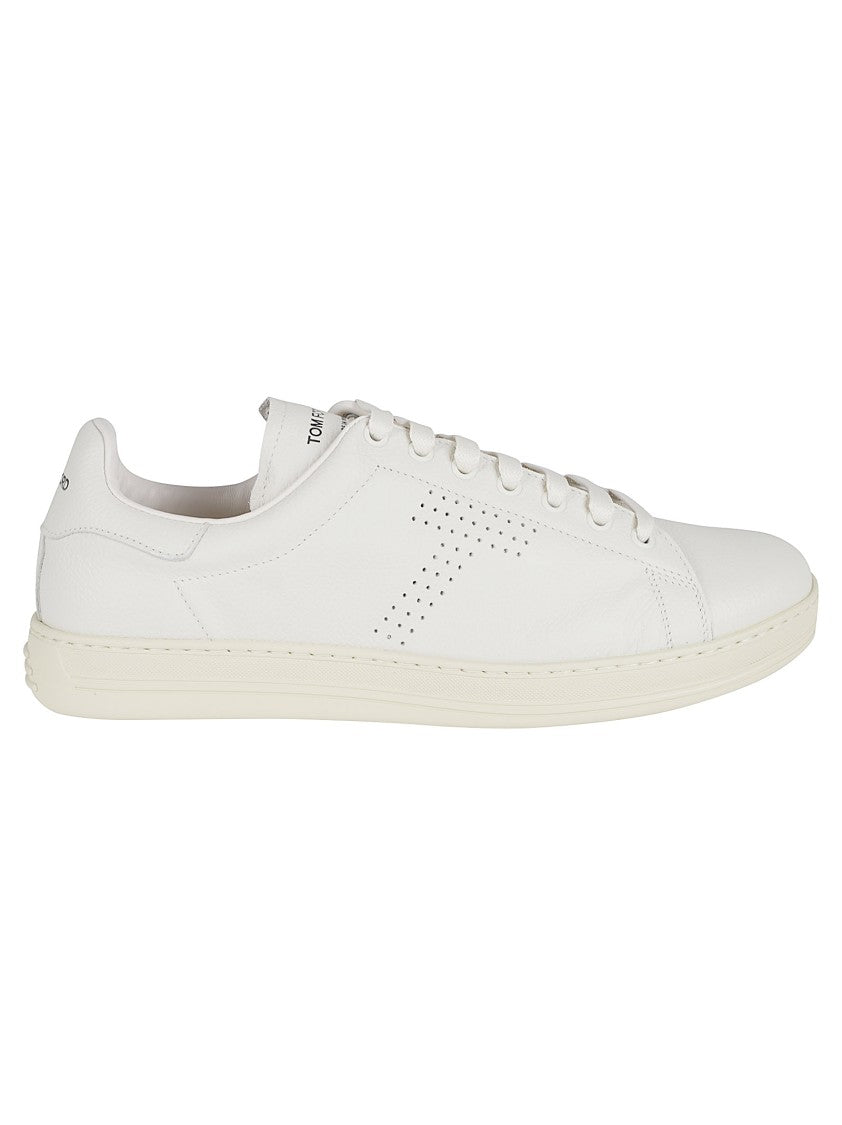 Tom Ford Low-Top Sneakers With Perforated Logo Design And Rubber Sole