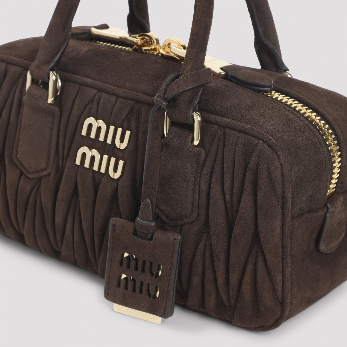 Miu Miu Testa Di Moro Brown Lamb Leather Handbag