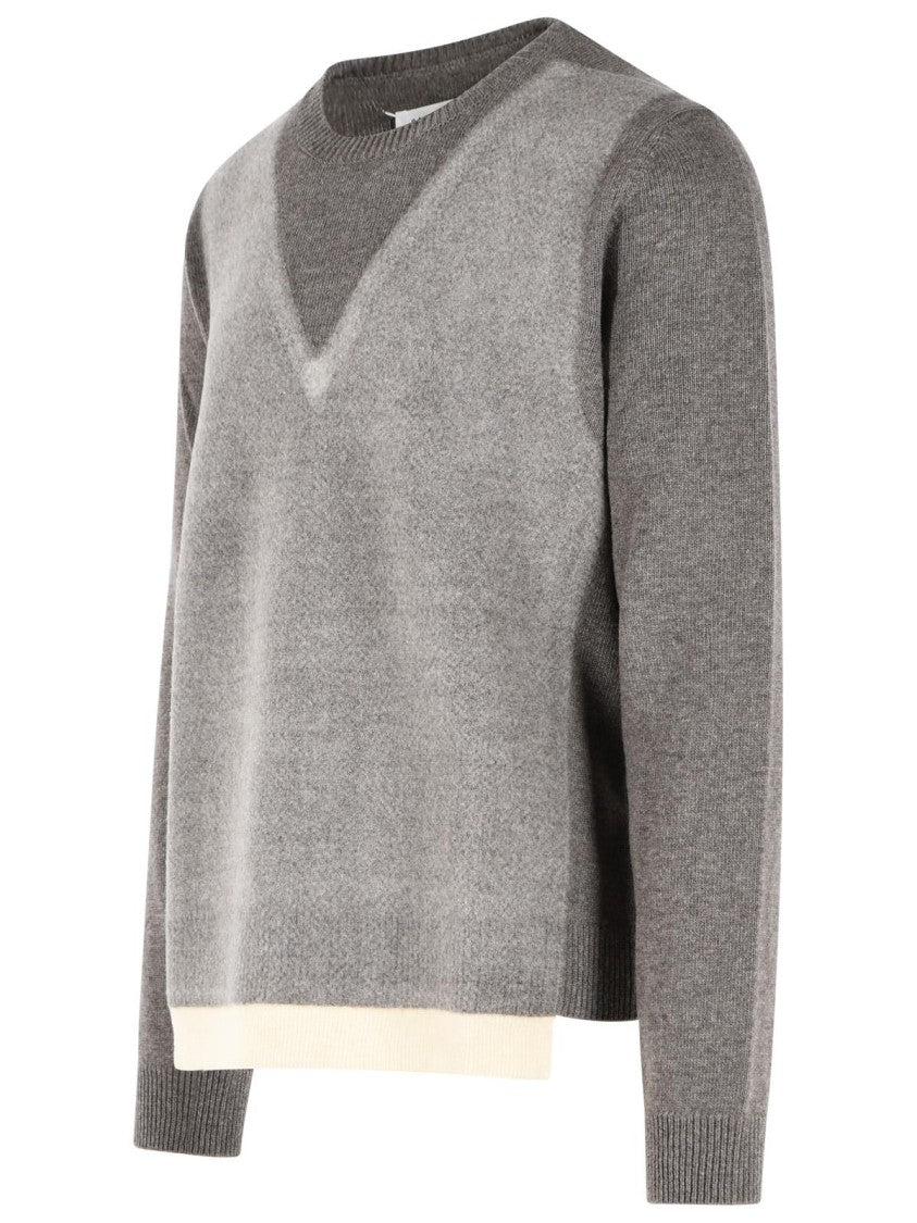 Maison Margiela 'Fused' Beige Virgin Wool Sweater