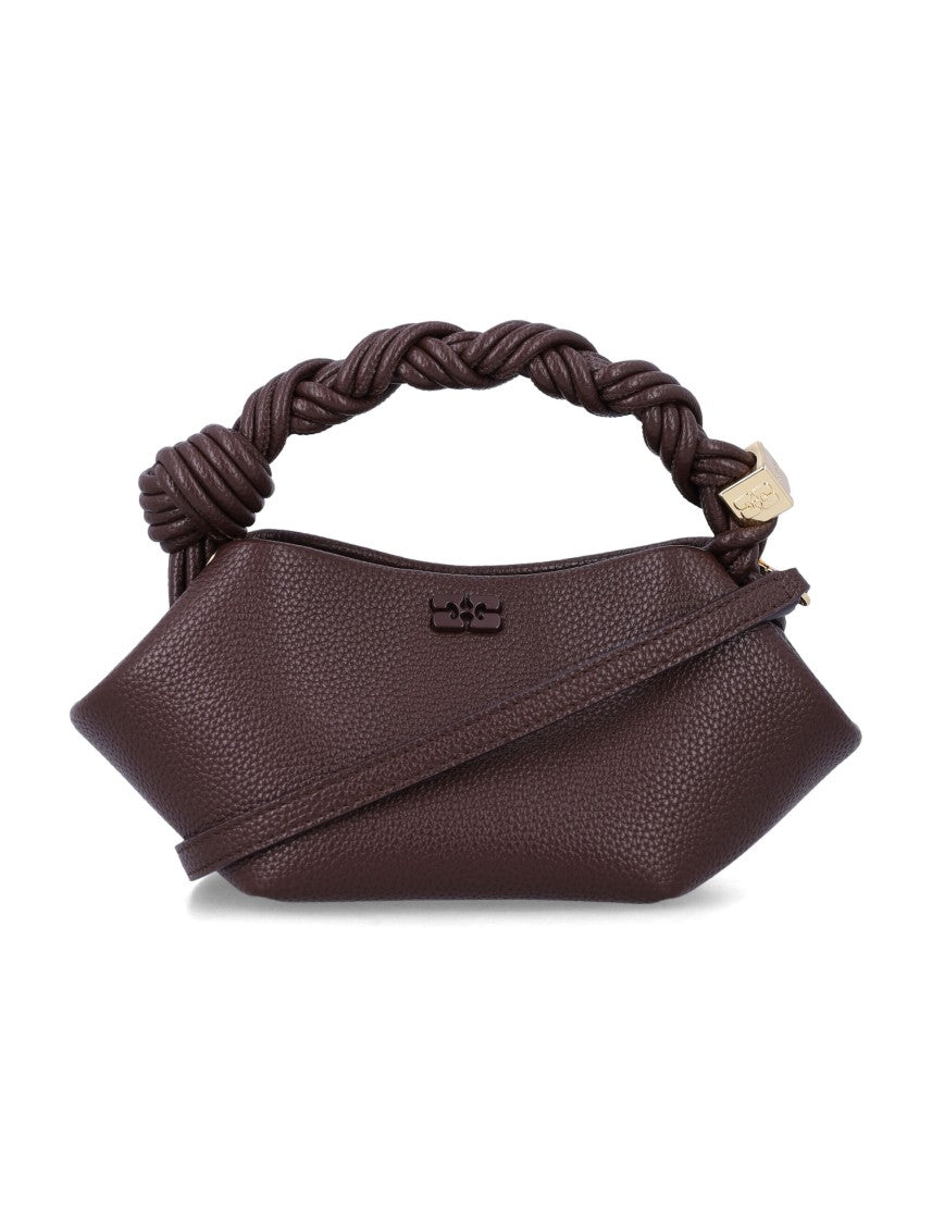 Ganni Black Bou Mini Fabric Handbag