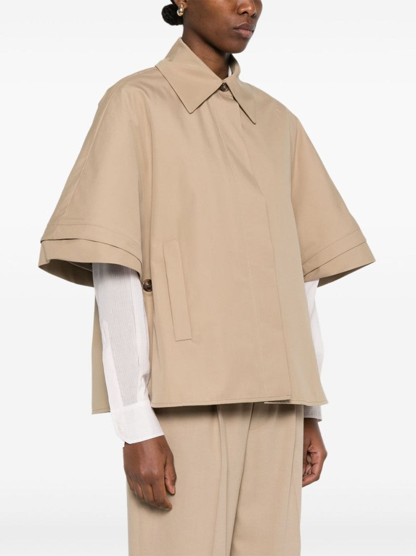 Max Mara Relaxed Sand Beige Jacket With Detachable Lining