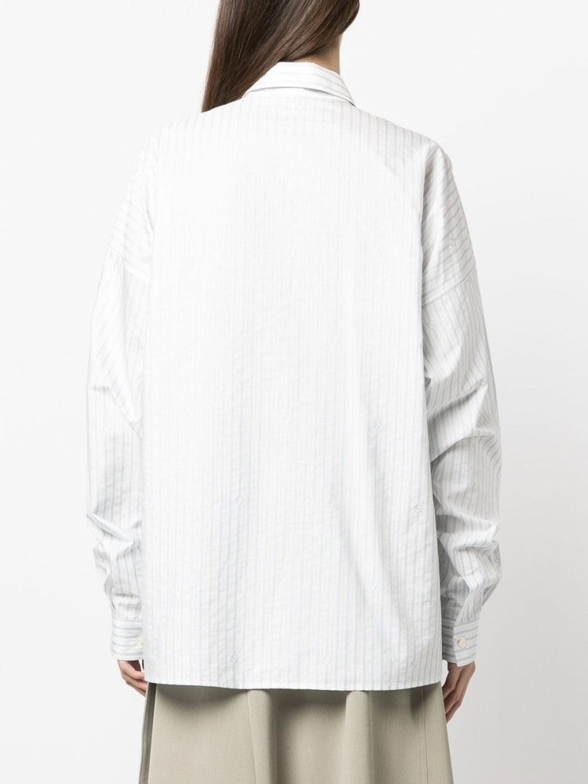 Stella Mccartney White Shirt Relaxed Fit Cotton Shirt
