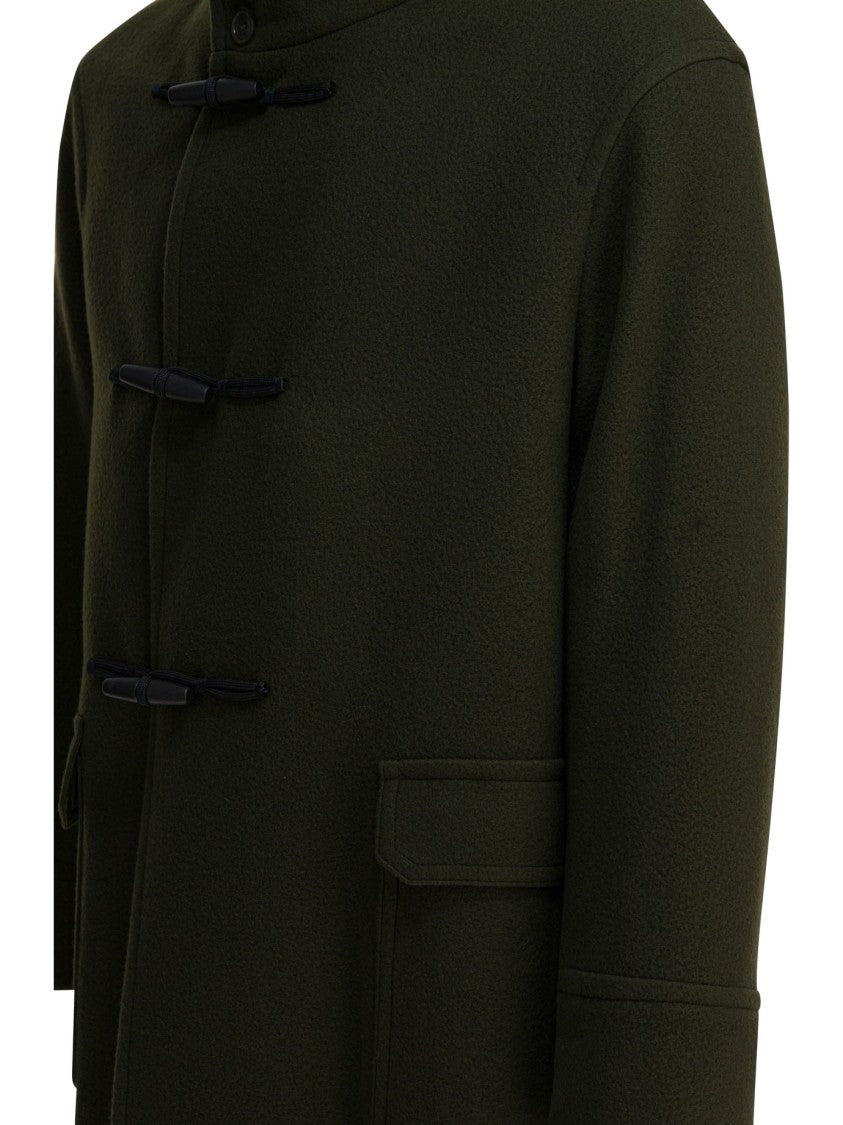 Tagliatore Mid-Length Green Wool Blend Jacket