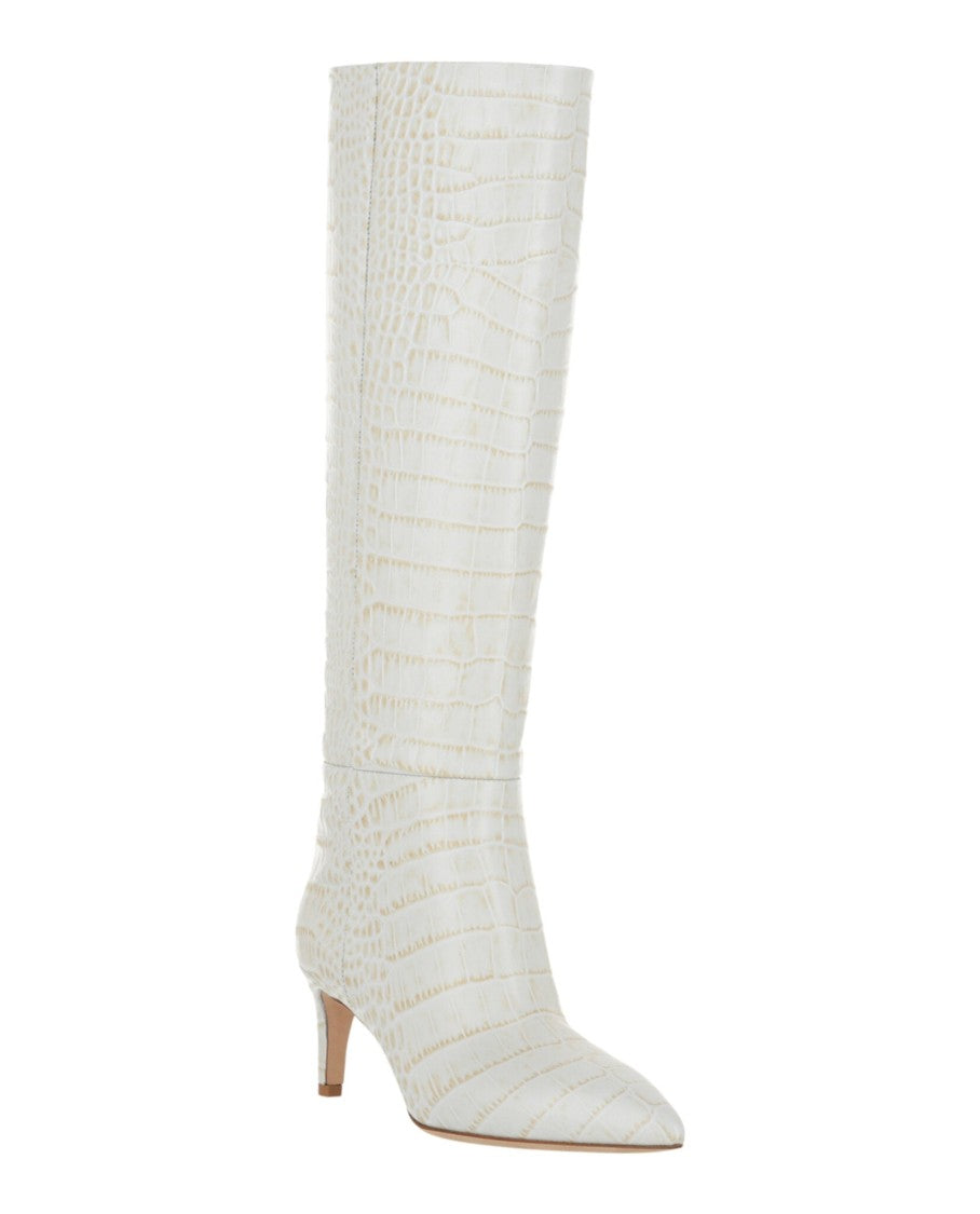 Paris Texas Croco-Embossed Knee-High Boots