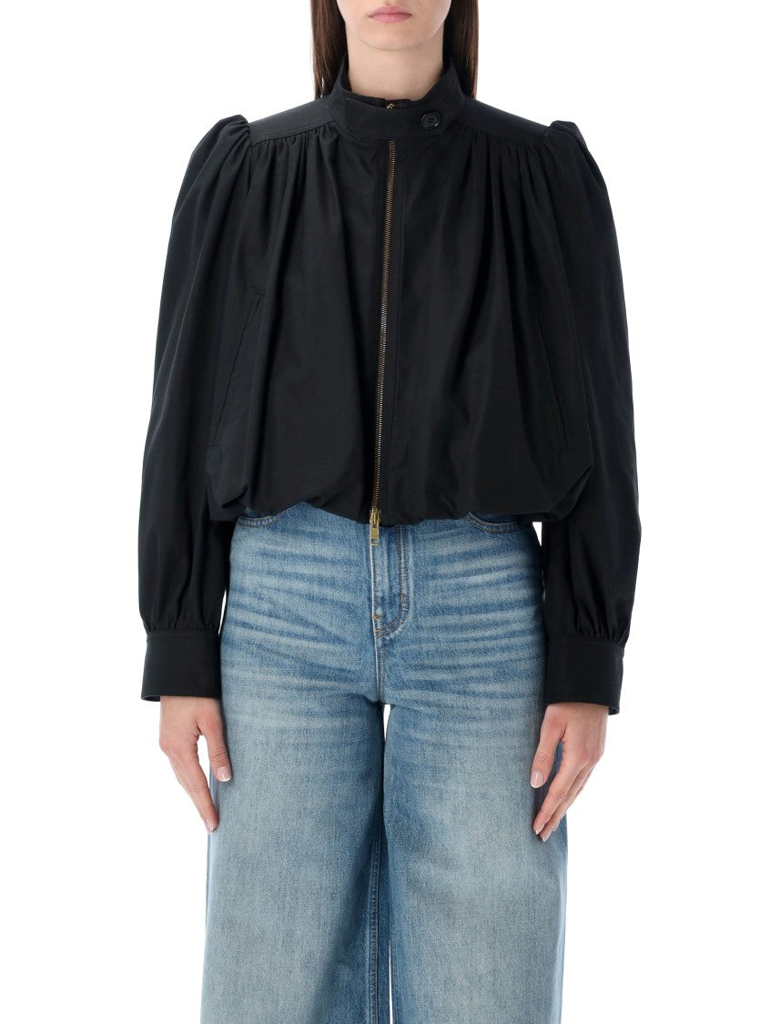 Chloé Gathered Cotton Boule Jacket