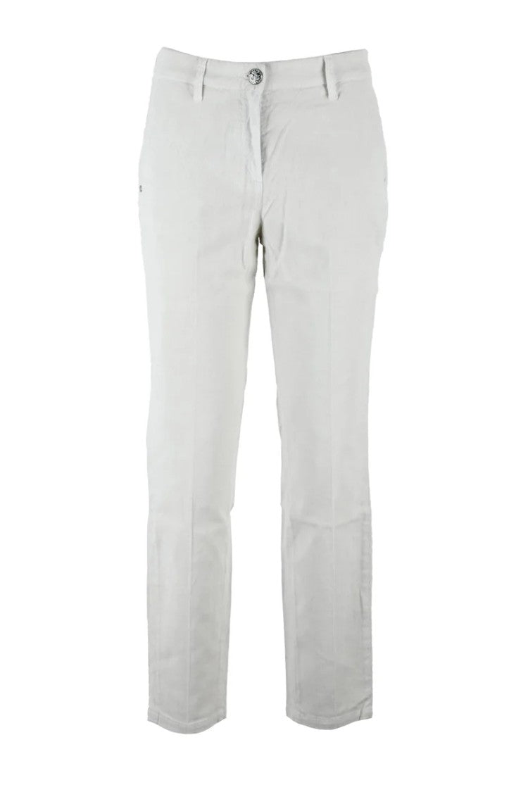 Jacob Cohen Marina Velvet Slim Pants - White