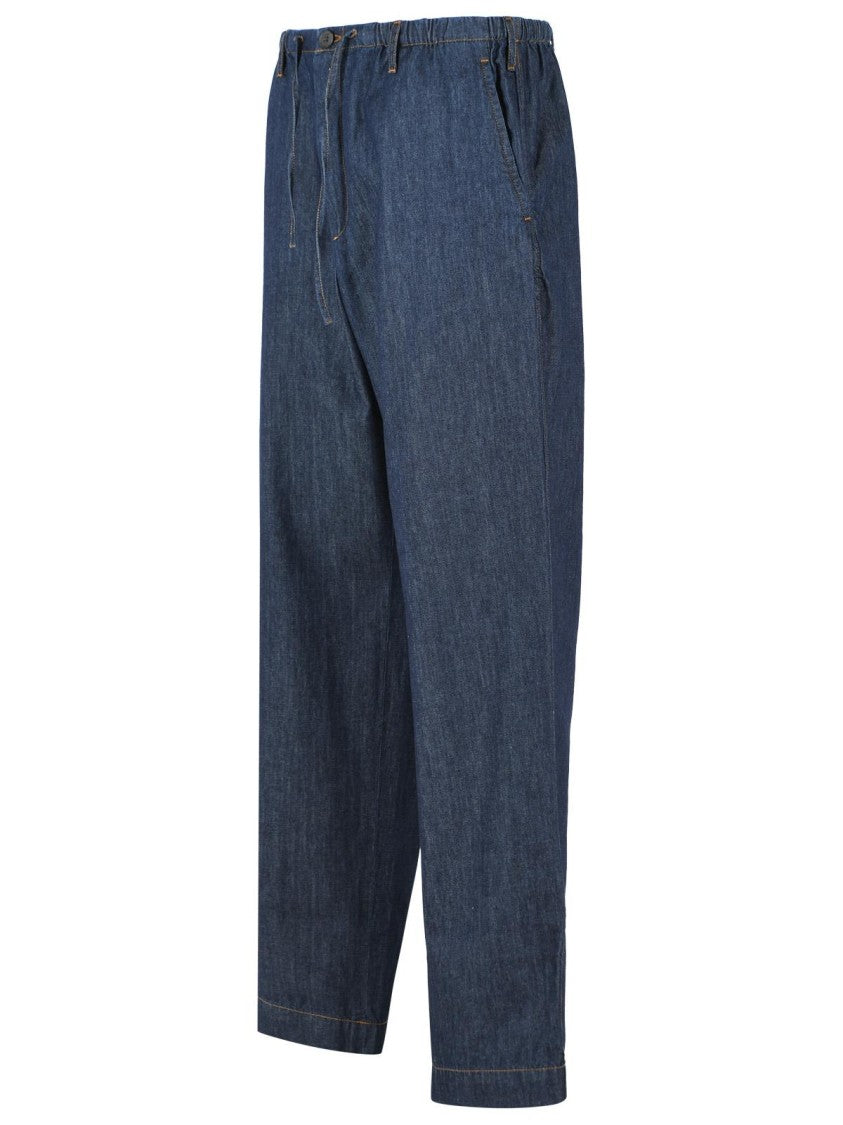Dries Van Noten 'Penny' Blue Cotton Pants