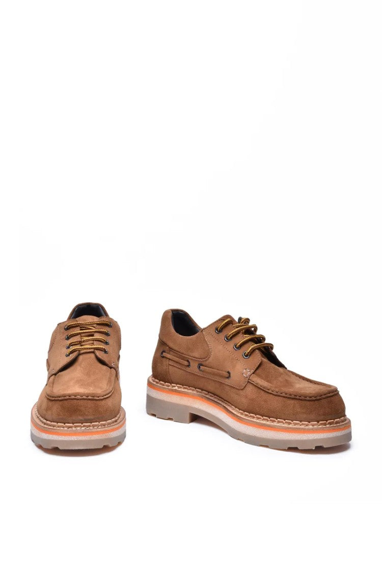 Barracuda Barracuda Lace-Up Suede Shoe - Beige
