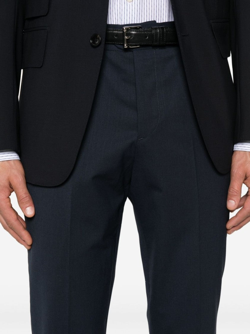 Pt Torino Pinstripe Trousers With Elastic Waistband