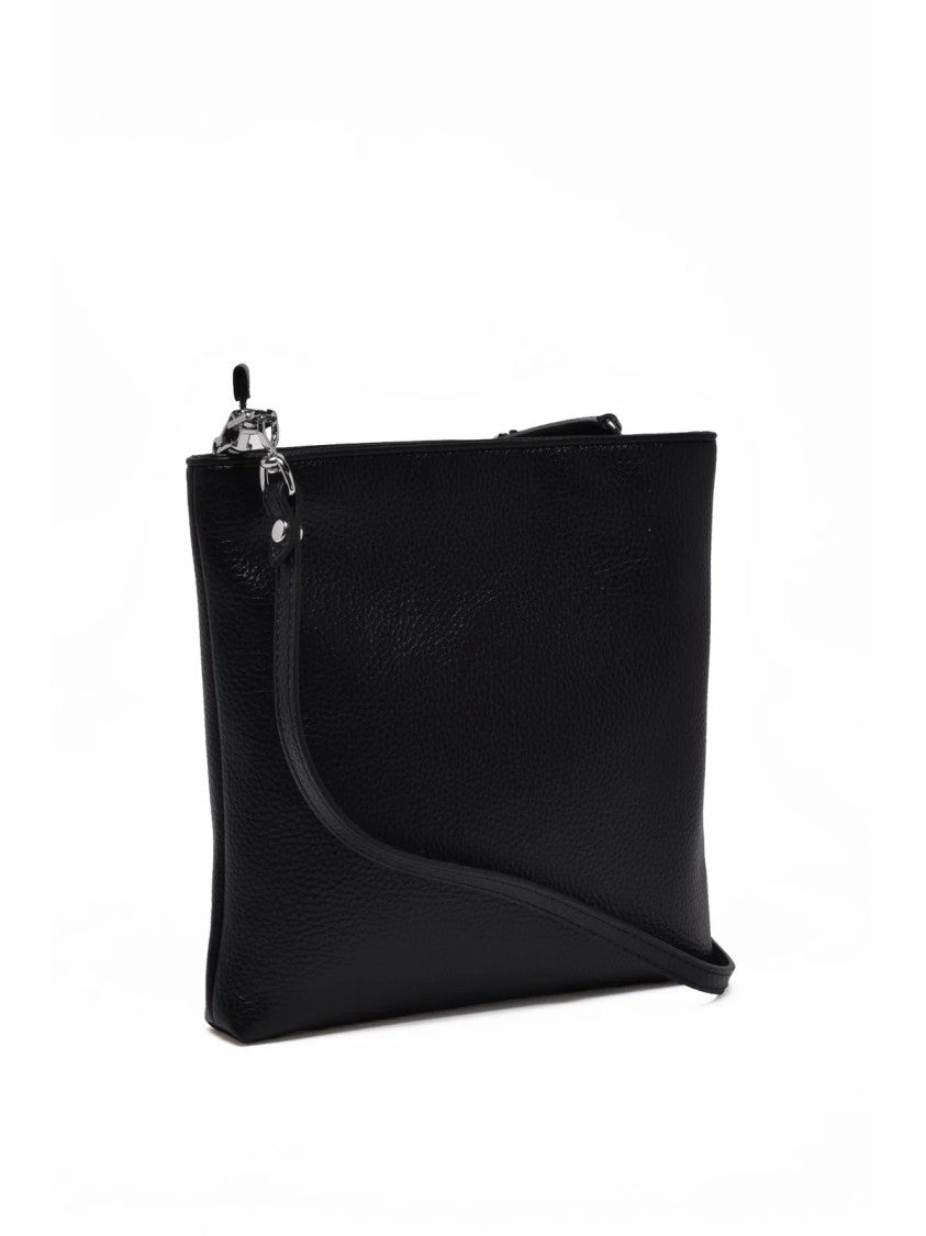 Vivienne Westwood Black Polyurethane Zip Shoulder Bag