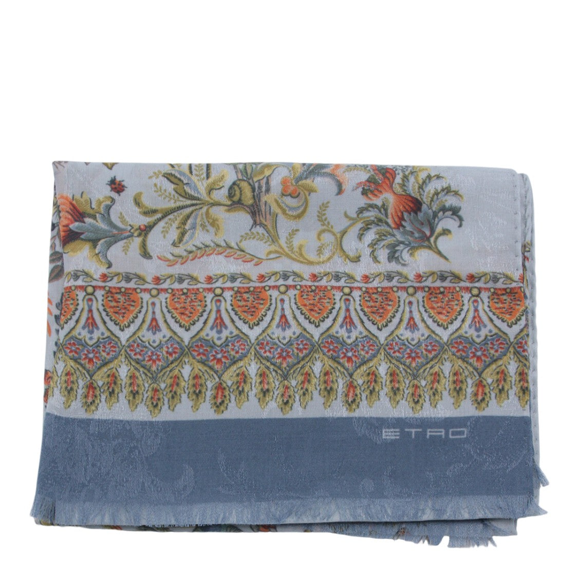Etro Rectangular Red Scarf With Smooth Texture