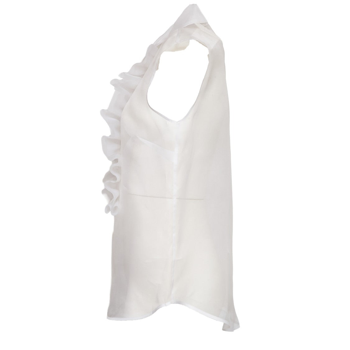 Parosh Shake Organza Sleeveless Shirt