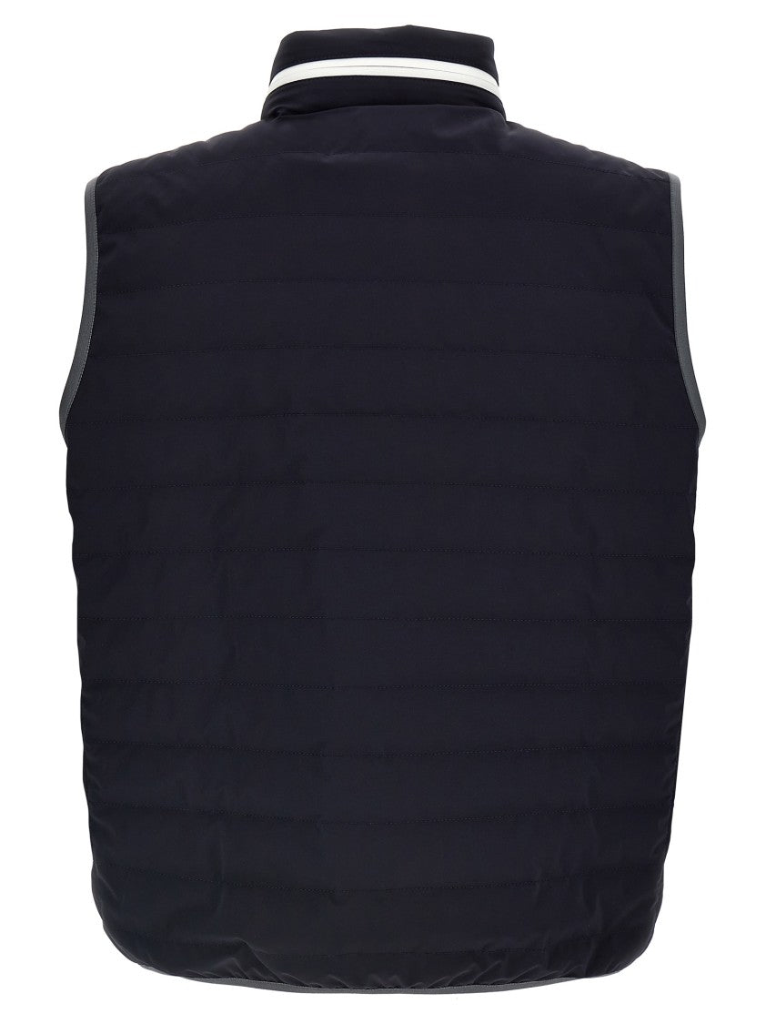Brunello Cucinelli Padded Black Technical Fabric Waistcoat