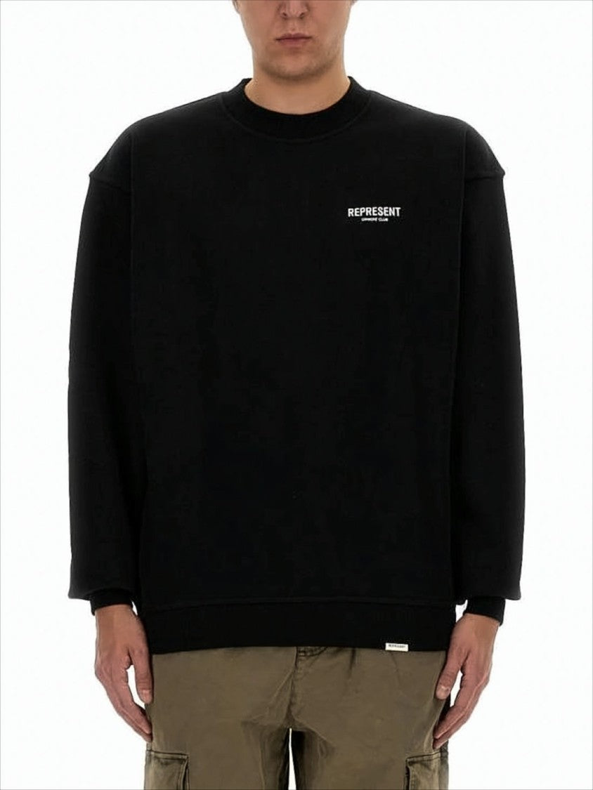 Represent Relaxed-Fit Long-Sleeve Sweatshirt With Ribbed Cuffs