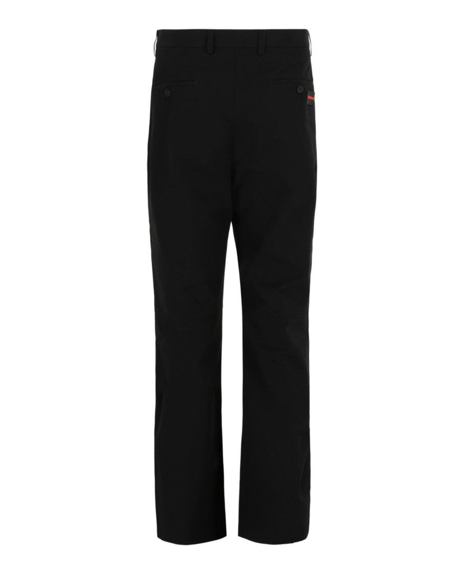 Ferragamo Mid-Rise Straight Leg Trousers With Double Pleat
