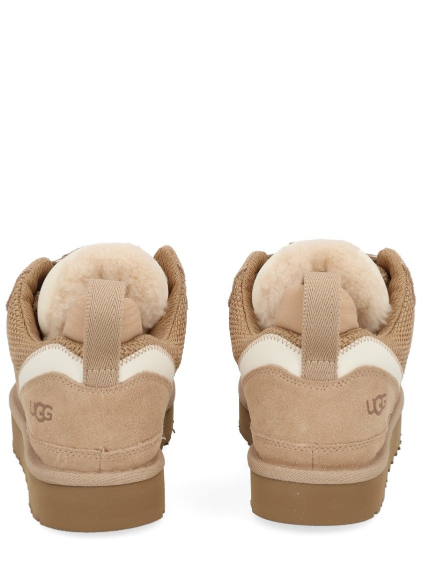 Ugg Lowmel Warm Beige Low-Top Padded Collar Sneakers