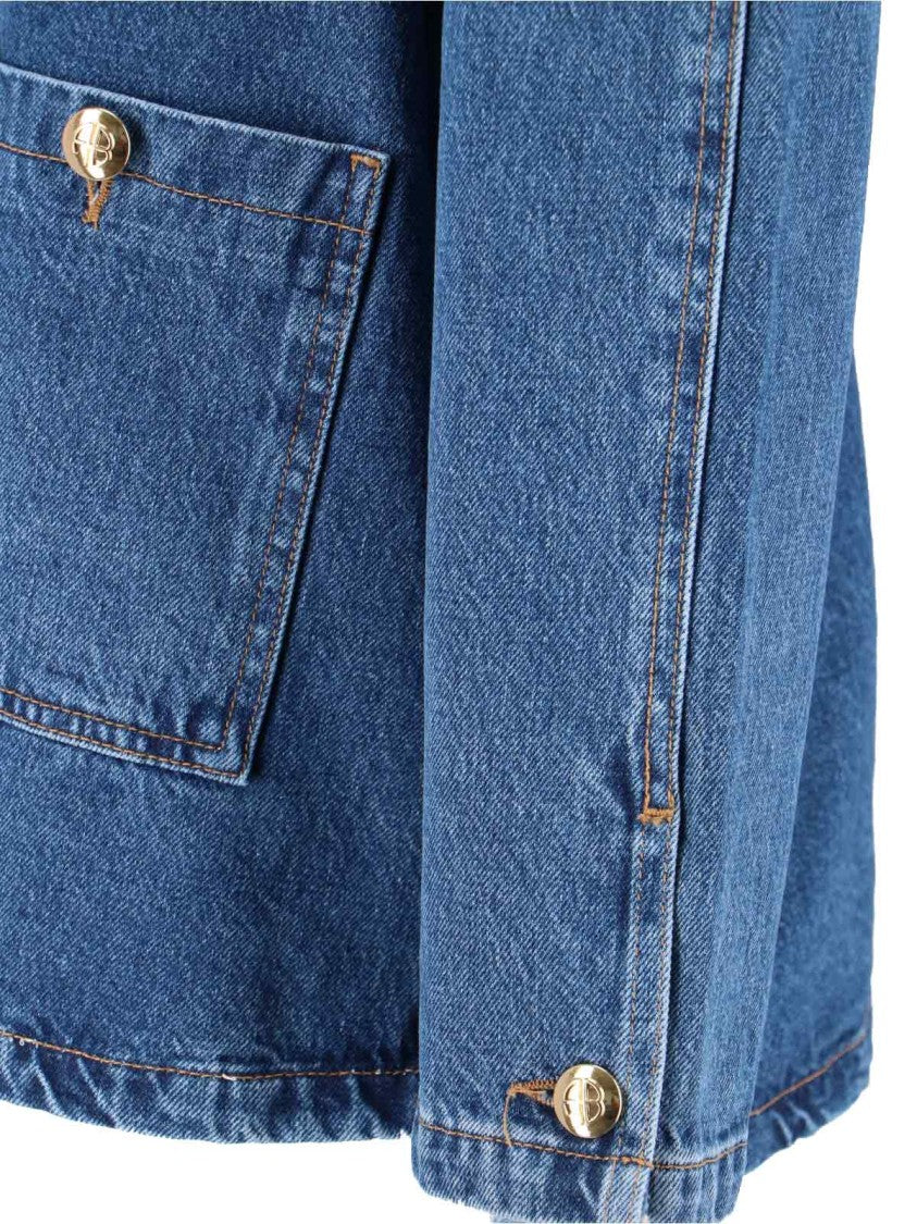 Anine Bing Classic Denim Shirt With Button Closure