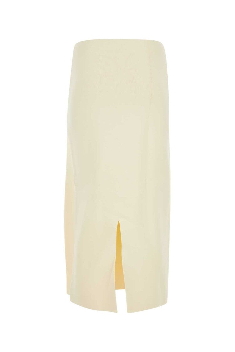Jil Sander Ivory Viscose Blend Skirt