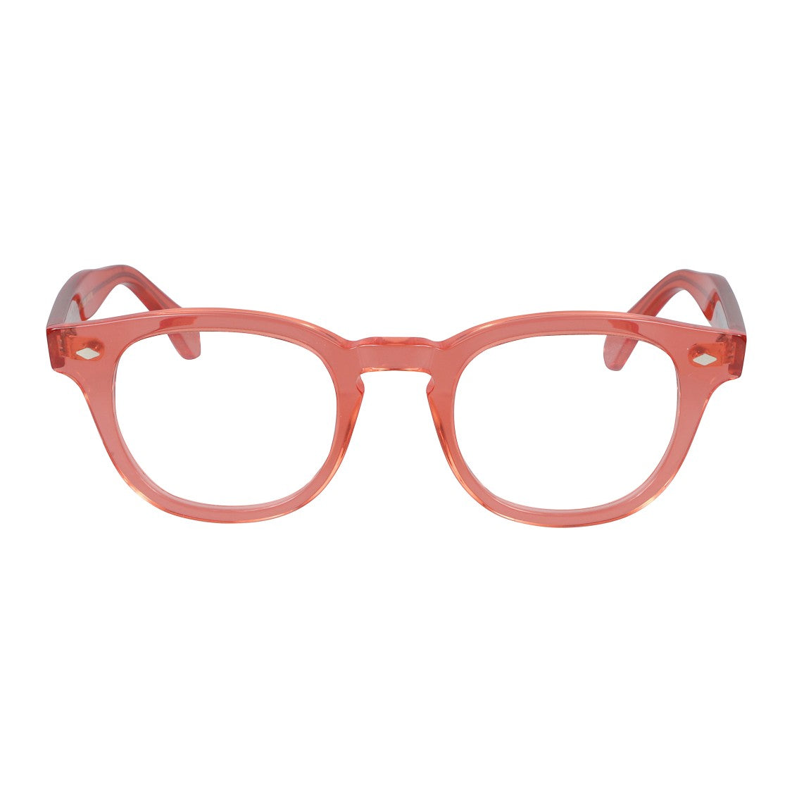 Kador Jolly Cal 49 Translucent Coral Pink Rounded Square Eyeglasses