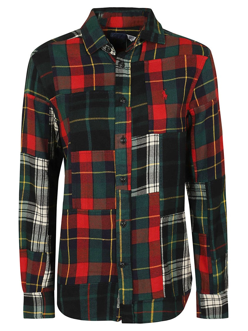 Polo Ralph Lauren Patchwork Design Long Sleeve Shirt