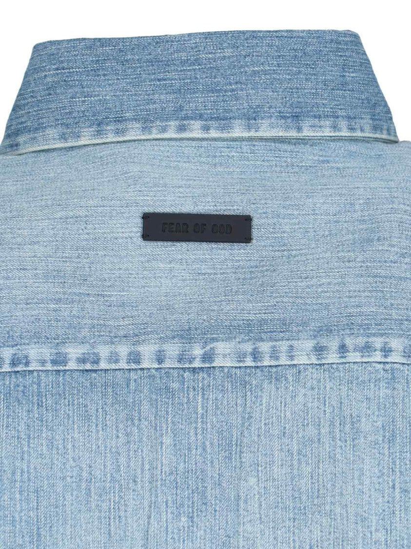 Fear Of God Relaxed Fit Denim Shirt With Classic Collar