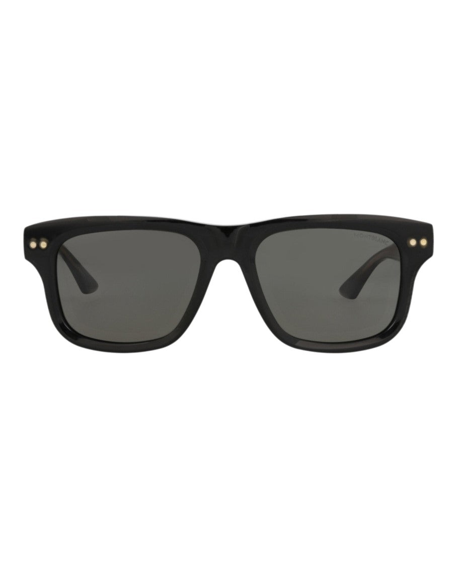 Montblanc Square-Frame Recycled Acetate Sunglasses