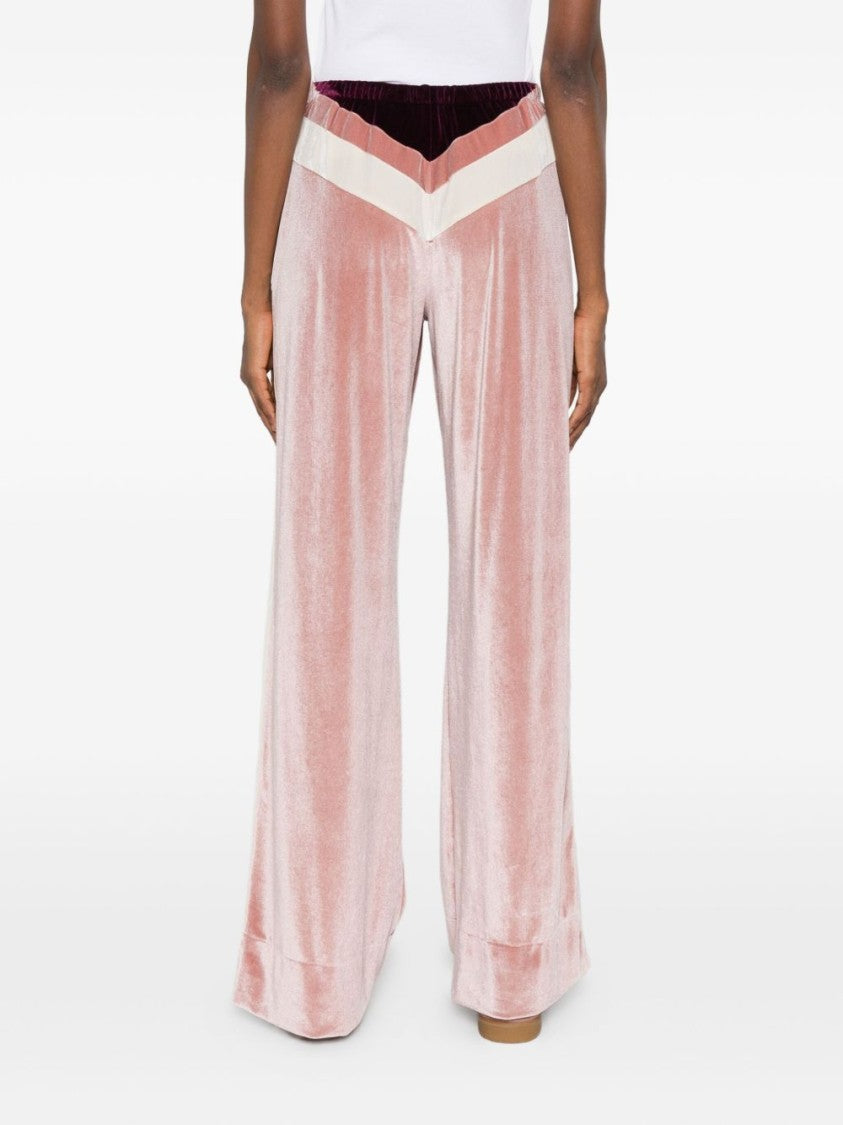 Palm Angels Wide-Leg Velvet Pants