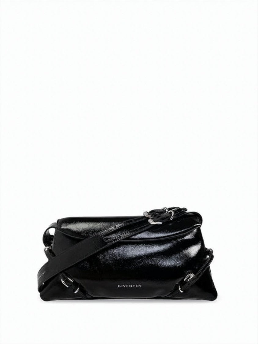 Givenchy Calf Leather Shoulder Bag With Silver Hardware