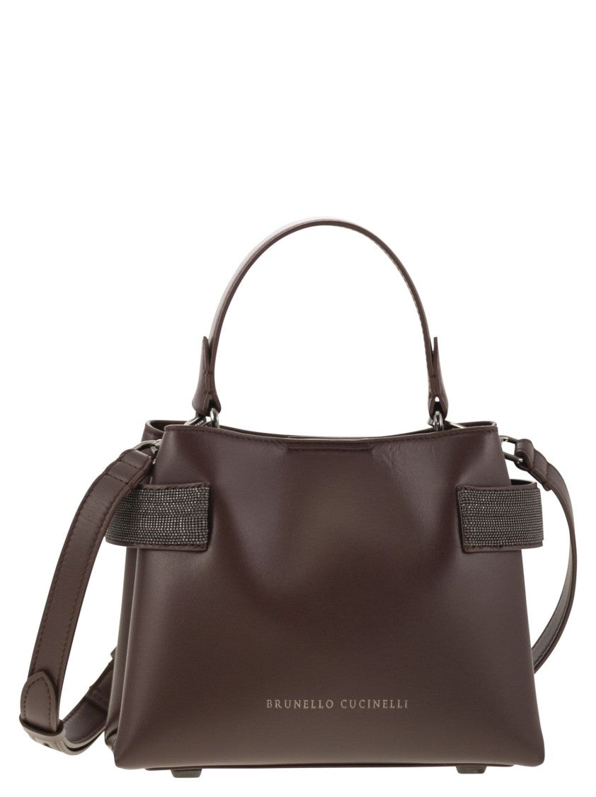 Brunello Cucinelli Essence Small Calfskin Top-Handle Bag