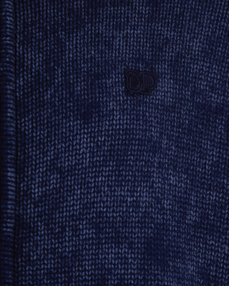 Daily Paper Cotton Knit Cardigan With Double-Slider Zipper And Textured Finish