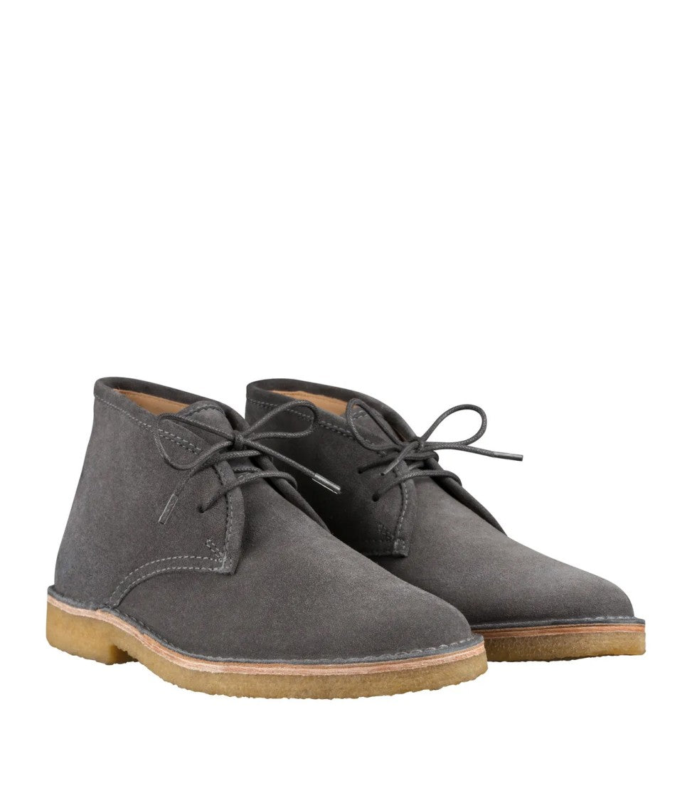 A.P.C. Asphalt Grey Suede Split Leather Ankle Boots