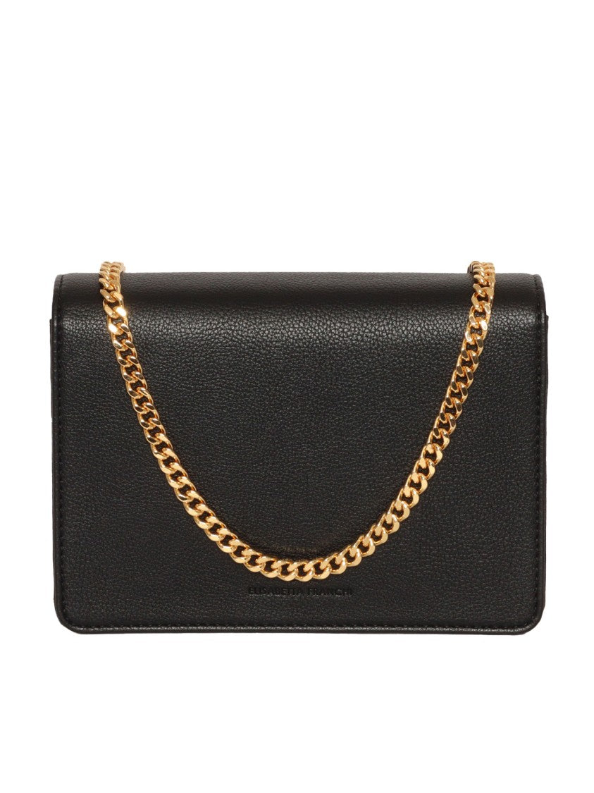 Elisabetta Franchi Black Clutch With Shoulder Strap